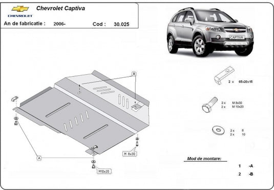 Engine - metallic shield Chevrolet Captiva (2.5mm)