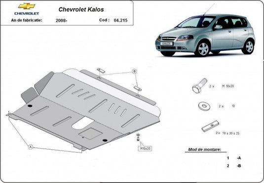 Engine - metallic shield Chevrolet Kalos (2mm)