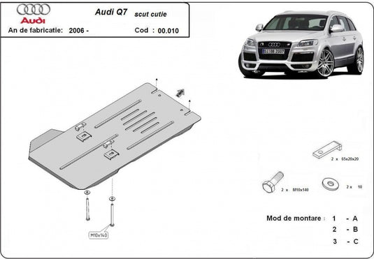Getriebe - Metallic Shield Audi Q7 (3mm)