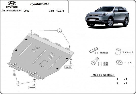 Engine - metallic shield Hyundai ix55 (3mm)