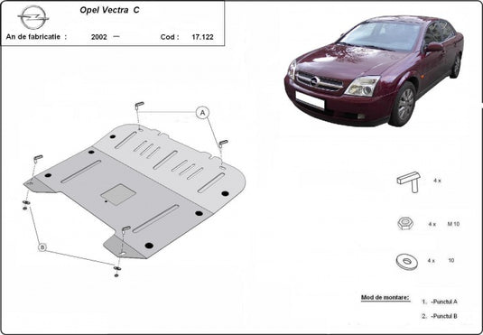 Engine - metallic shield Opel Vectra C (2mm)