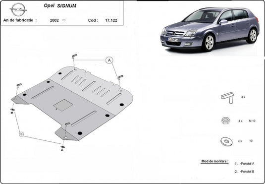 Engine - metallic shield Opel Signum (2mm)