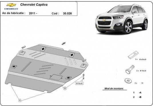 Engine - metallic shield Chevrolet Captiva (2mm)