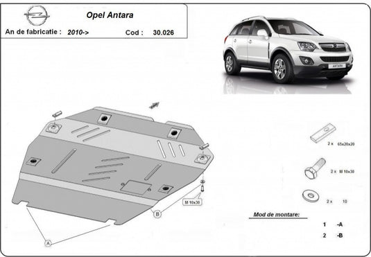 Engine - metallic shield Opel Antara (2mm)