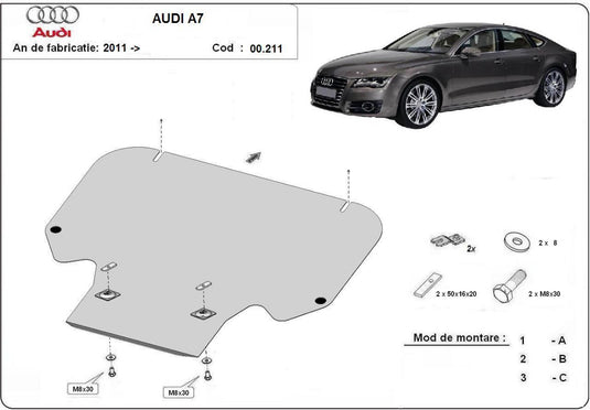 Getriebe - Metallic Shield Audi A7 (2 mm)