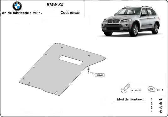 Getriebe - Metallic Shield BMW X5 (2 mm)