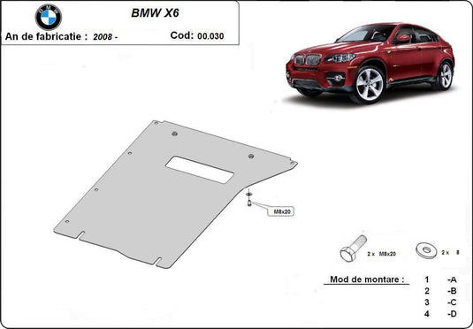 Getriebe - Metallic Shield BMW X6 (2 mm)
