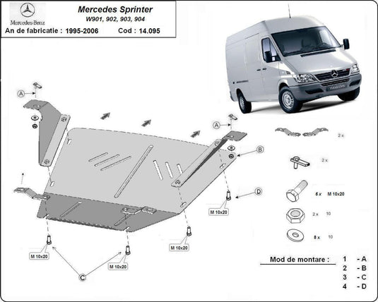 Engine - metallic shield Mercedes Sprinter (2mm)
