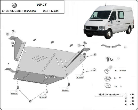 Engine - metallic shield Volkswagen LT (2mm)