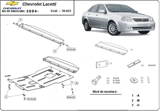 Engine - metallic shield Chevrolet Lacetti (2mm)