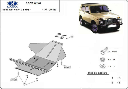 Engine - metallic shield Lada Niva (2mm)