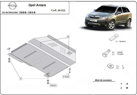 Engine - metallic shield Opel Antara (2.5mm)