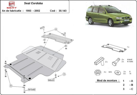 Engine - metallic shield Seat Cordoba (2mm)