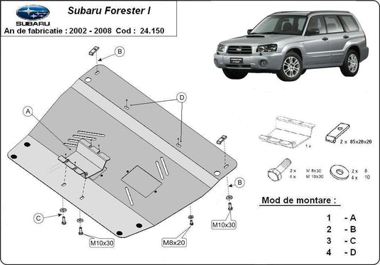 Motor - scut metalic Subaru Forester (3mm)