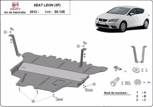 Engine - metallic shield Seat Leon 3 (2mm)