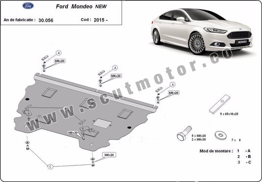 Engine - metallic shield Ford Mondeo 5 (2mm)