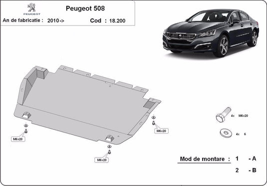 Engine - metallic shield Peugeot 508 (2mm)