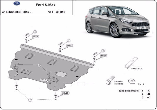 Engine - metallic shield Ford S-Max (2mm)