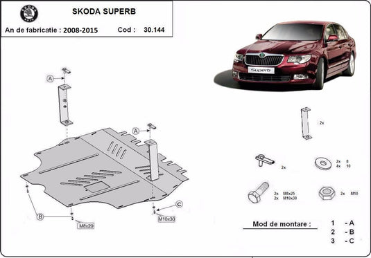 Motor - scut metalic Skoda Superb (2mm)