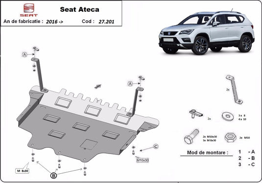Engine - metallic shield Seat Ateca (2mm)