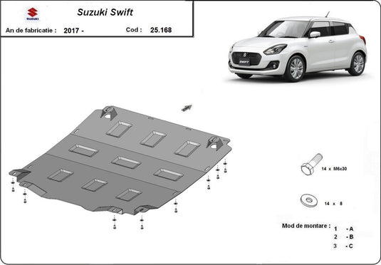 Motor - Metallic Shield Suzuki Swift (2 mm)