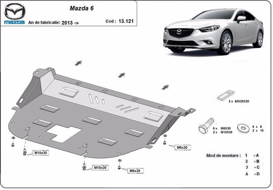 Engine - metallic shield Mazda 6 (2mm)