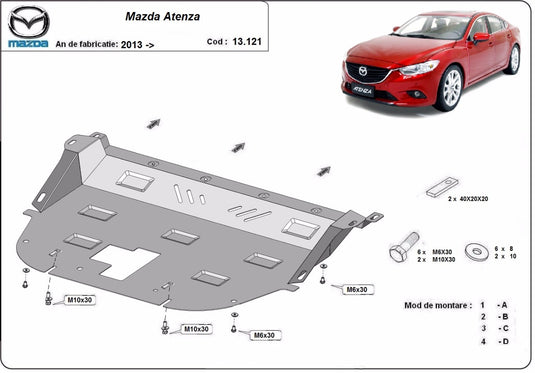 Engine - metallic shield Mazda Atenza (2mm)
