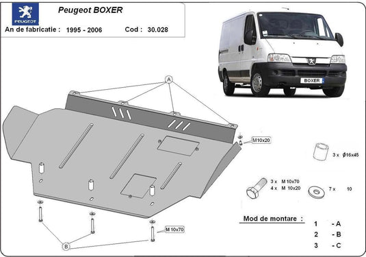 Engine - metallic shield Peugeot Boxer (2mm)