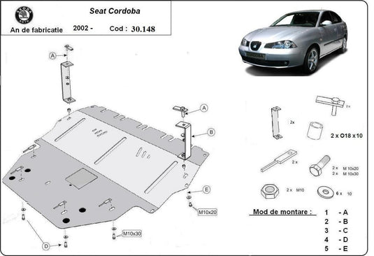 Engine - metallic shield Seat Cordoba Diesel (2mm)