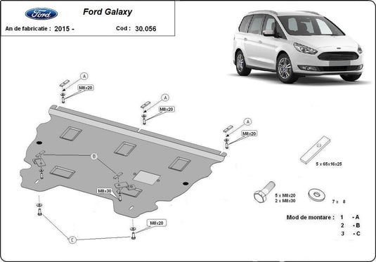 Engine - metallic shield Ford Galaxy 3 (2mm)