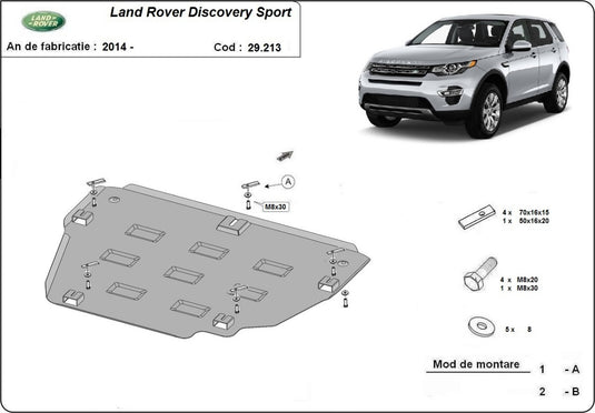Engine - metallic shield Land Rover Discovery Sport (2mm)