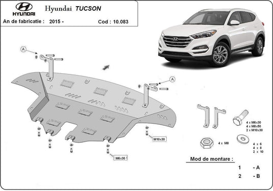 Engine - metallic shield Hyundai Tucson (2mm)
