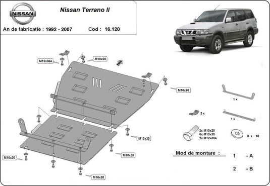 Engine - metallic shield Nissan Terrano II (3mm)