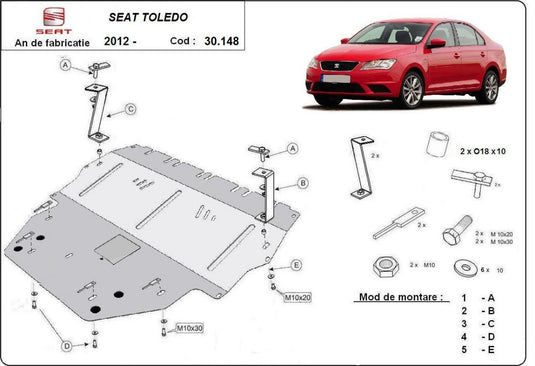 Engine - metallic shield Seat Toledo (2mm)