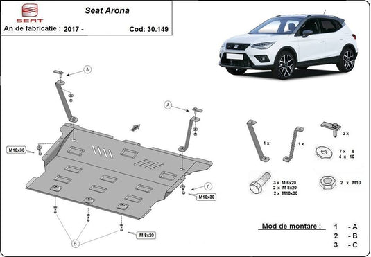 Engine - metallic shield Seat Arona (2mm)