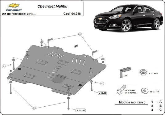 Engine - metallic shield Chevrolet Malibu (2mm)