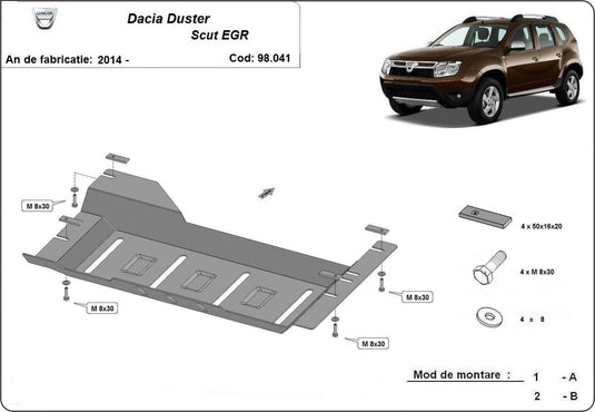 Scut Sistem Stop & Go, EGR Dacia Duster (2mm)