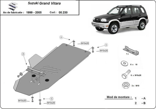 Getriebe - Metallic Shield Suzuki Grand Vitara (3mm)