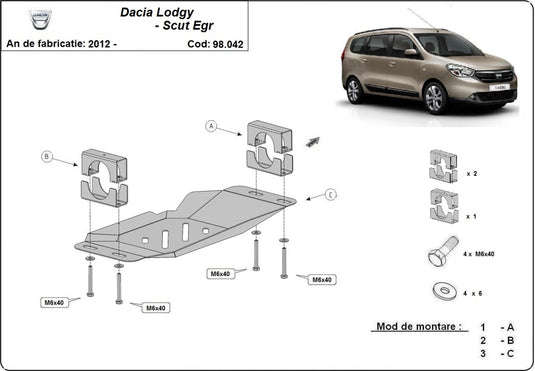 Scut Sistem Stop & Go, EGR Dacia Lodgy (1,5 mm)