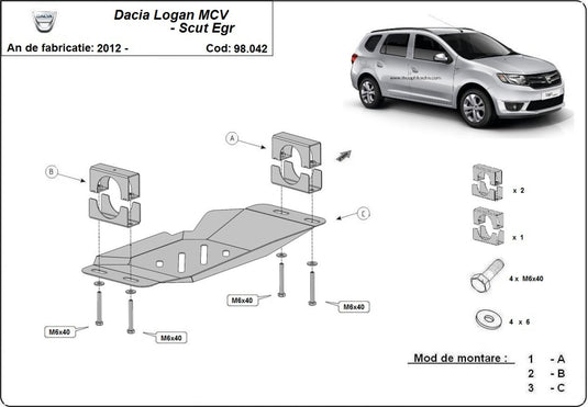 Scut Sistem Stop & Go, Egr Dacia Logan MCV (1,5 mm)