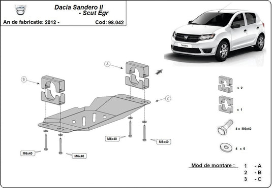 Scut Sistem Stop&GO, EGR Dacia Sandero 2 (1.5mm)