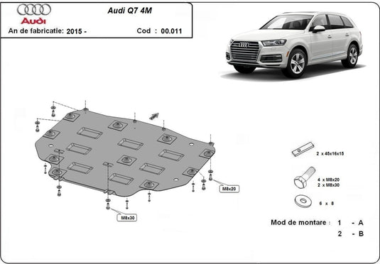 Getriebe - Metallic Shield Audi Q7 (2mm)