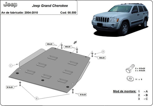 Getriebe - Metallic Shield Jeep Grand Cherokee (2mm)