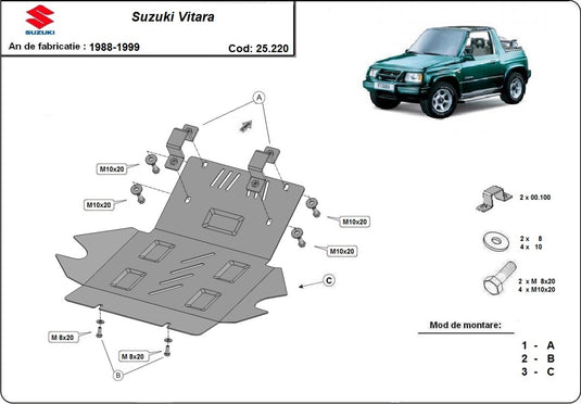 Motor - Metallic Shield Suzuki Vitara (3 mm)