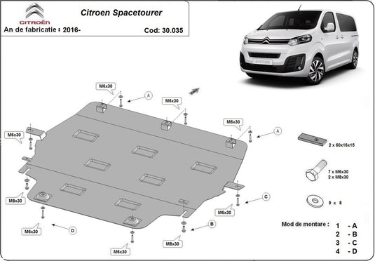 Scut motor Citroen Spacetourer (2mm)