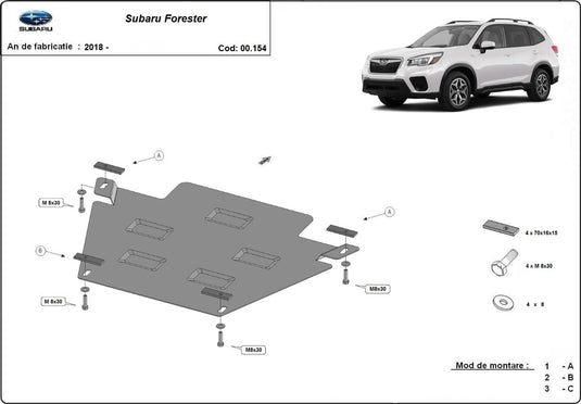 Cutie de viteze - scut metalic Subaru Forester (2mm)