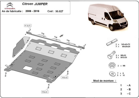 Engine - metallic shield Citroen Jumper (2.5mm)