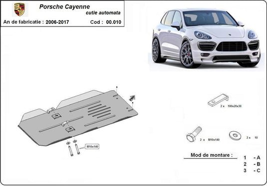 Automatic Gearbox -  metallic shield Porsche Cayenne (3mm)