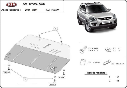Engine - metallic shield Kia Sportage (3mm)