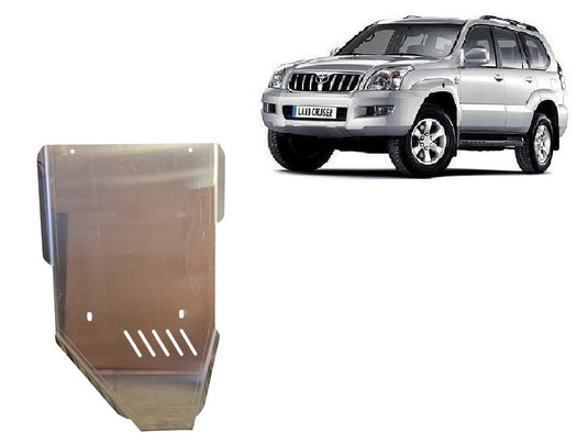 Boîte de vitesses - blindage métallique en aluminium Toyota Land Cruiser J120 (6 mm)